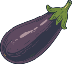 Eggplant SVG Fresh Garden Vector