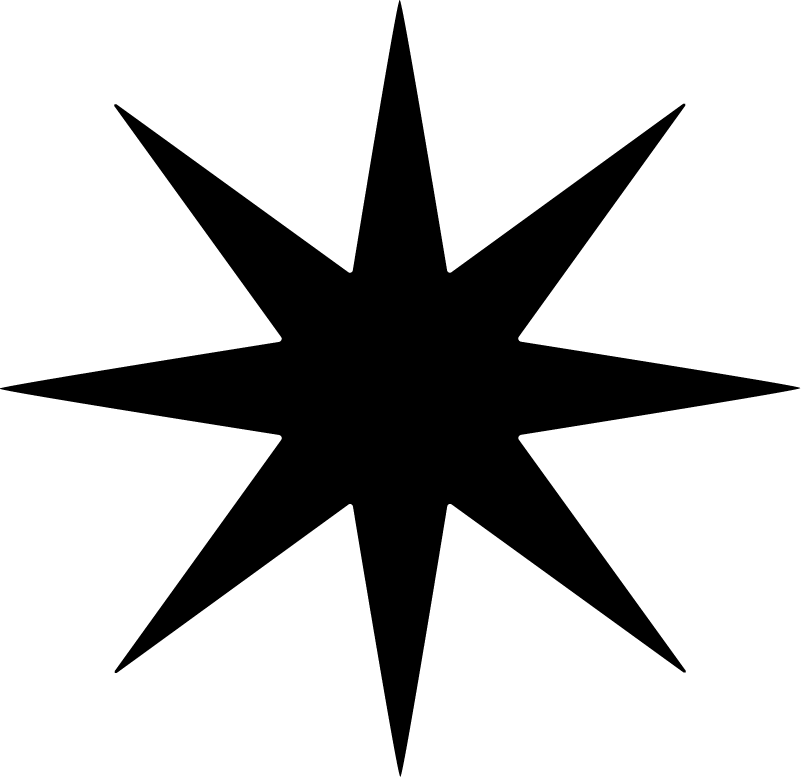 Eight Point Star SVG Bold Burst Vector