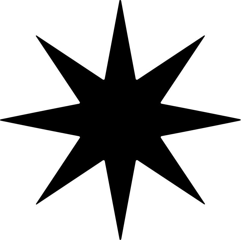 Eight Point Star SVG Bold Sparkle Vector