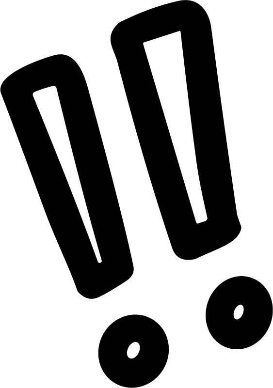 Exclamation Marks SVG Bold Doodle Vector