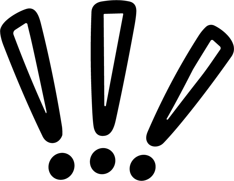 Exclamation Marks SVG Bold Alert Vector