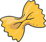 Farfalle Pasta SVG Playful Cartoon Vector
