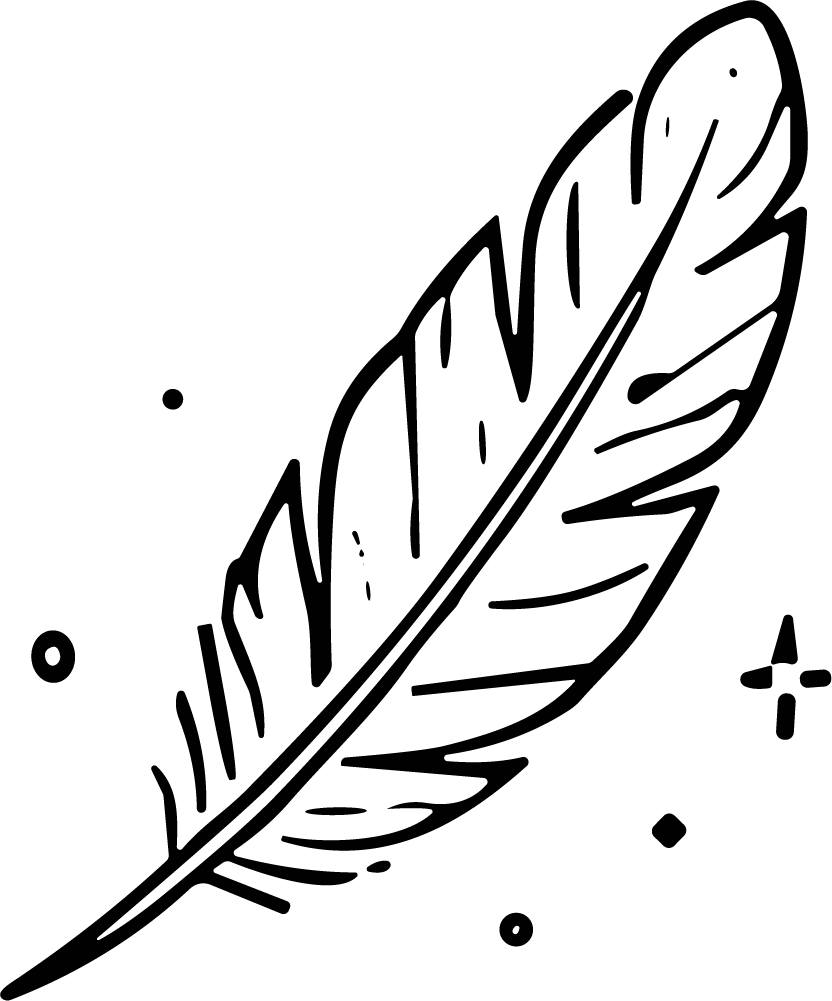 Feather SVG Bold Outline Vector
