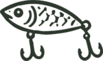 Fishing Lure SVG Bold Outline Vector
