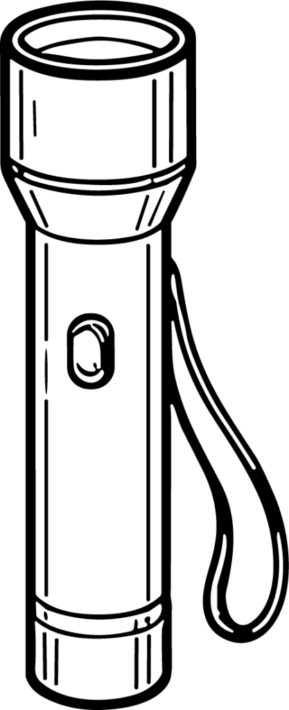 Flashlight SVG Bold Outline Vector