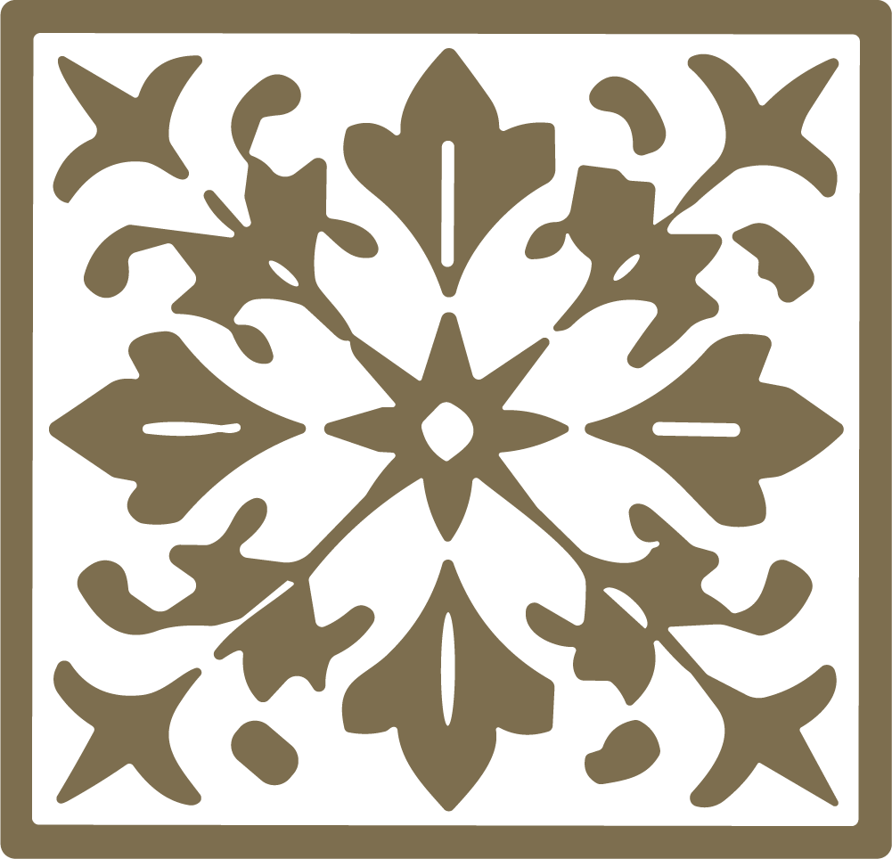 Floral Mandala Tile SVG Symmetrical Ornamental Vector