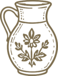 Floral Pitcher SVG Rustic Line Vector