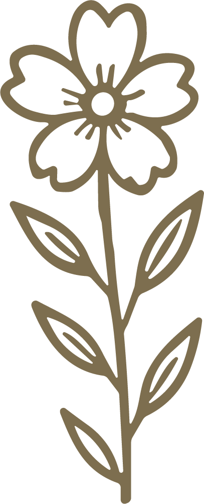 Flower Stem SVG Rustic Botanical Vector