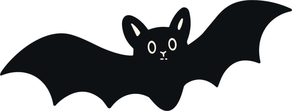 Flying Bat SVG Spooky Silhouette Vector