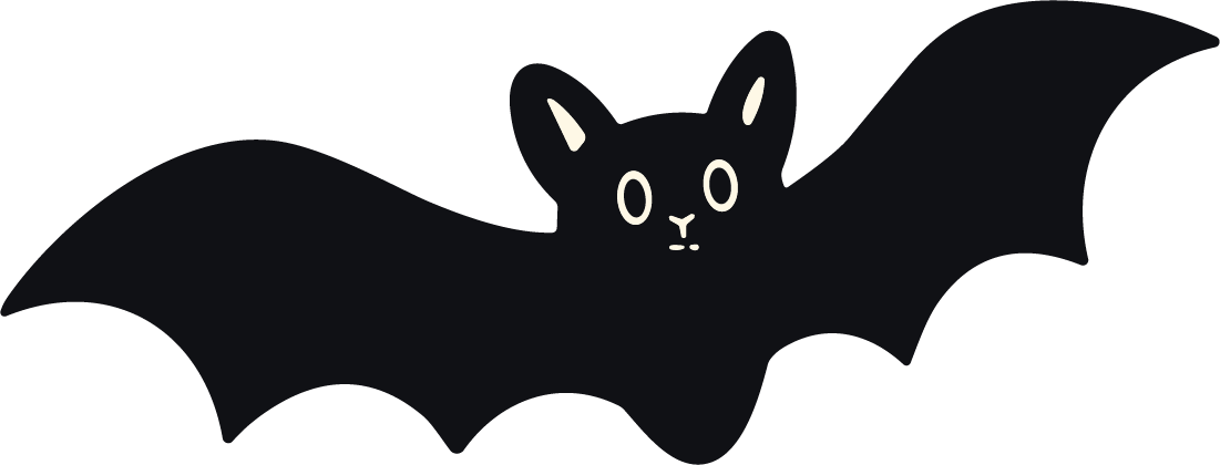 Flying Bat SVG Spooky Silhouette Vector - Image 1