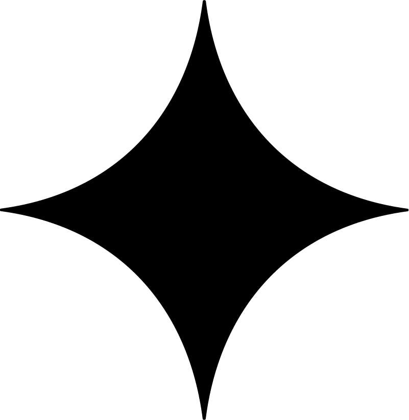 Four Point Star SVG Sharp Sparkle Vector
