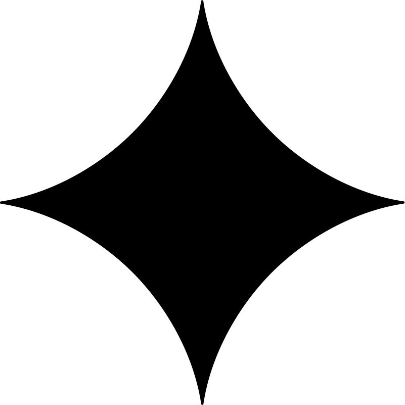 Four Point Star SVG Sharp Sparkle Vector