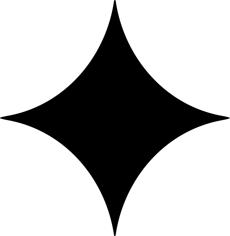 Four Point Star SVG Sharp Sparkle Vector