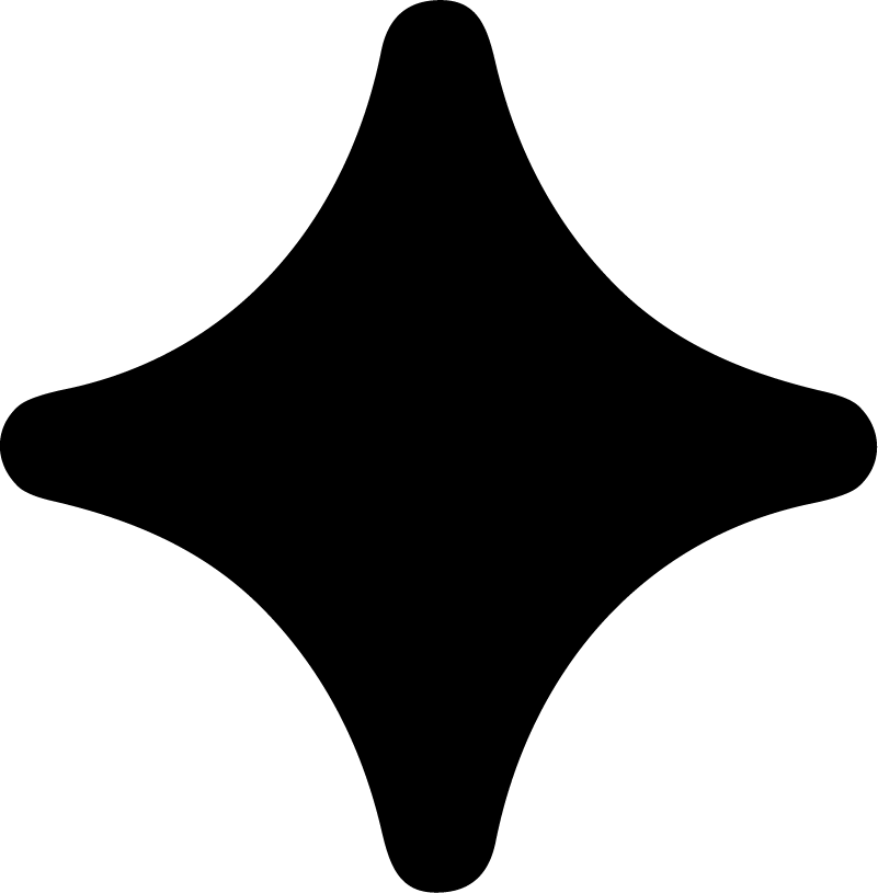 Four Point Star SVG Bold Sparkle Vector