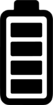 Full Battery Icon SVG Bold Silhouette Vector