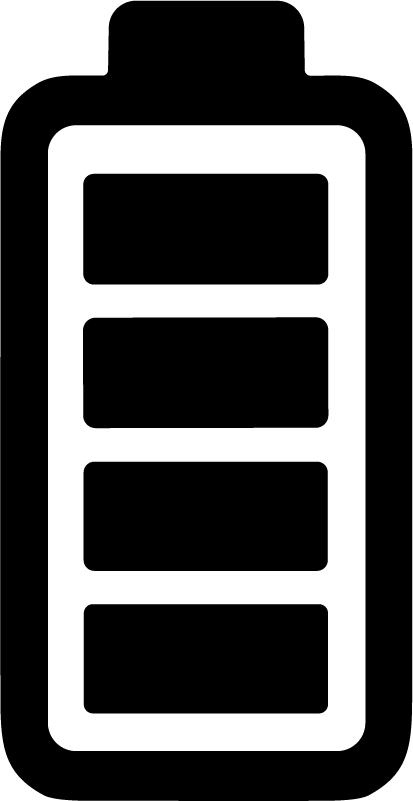 Full Battery Icon SVG Bold Silhouette Vector