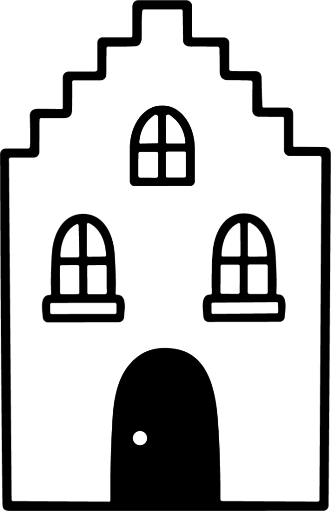 Gable House SVG Simple Outline Vector