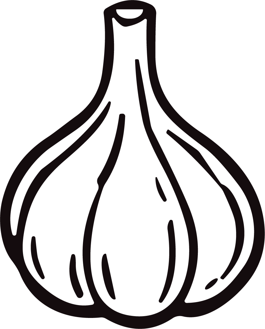 Garlic Bulb SVG Bold Outline Vector - Image 1