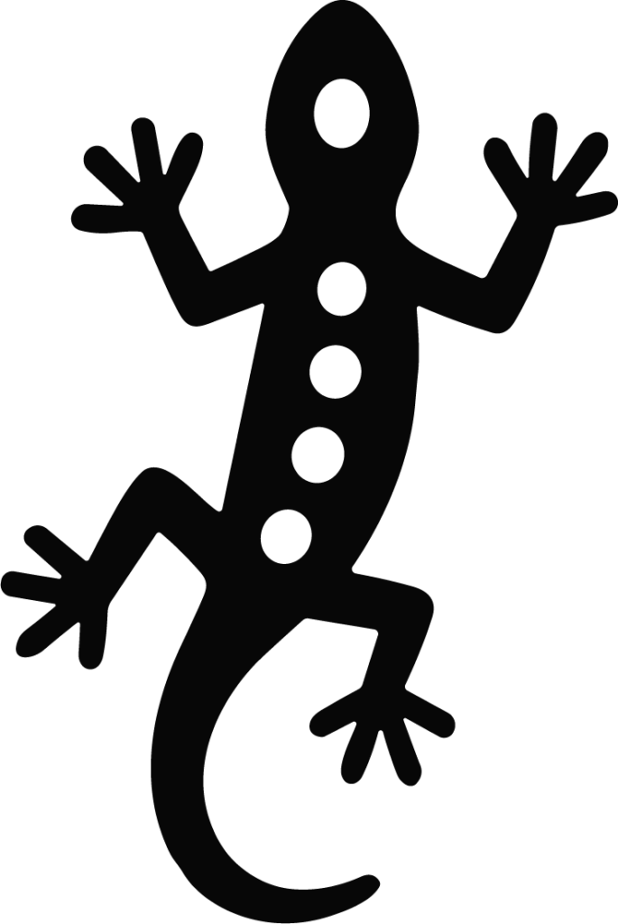 Gecko Silhouette SVG Bold Black Vector