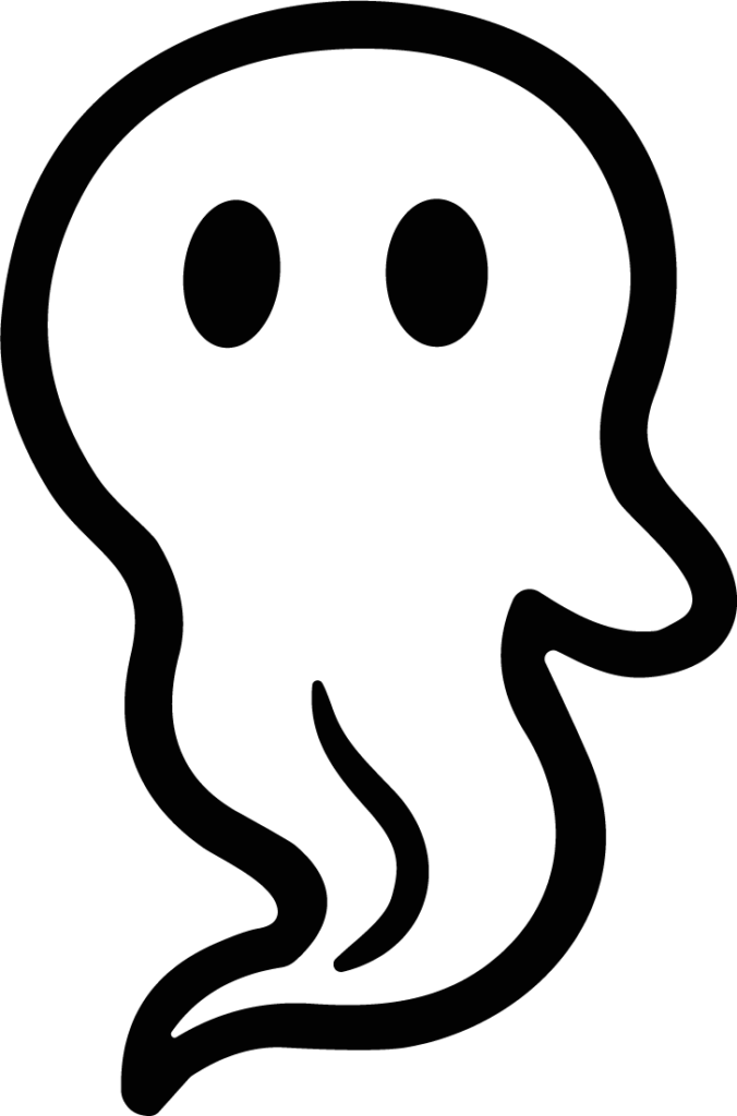 Ghost SVG Wispy Outline Vector