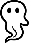 Ghost SVG Wispy Outline Vector