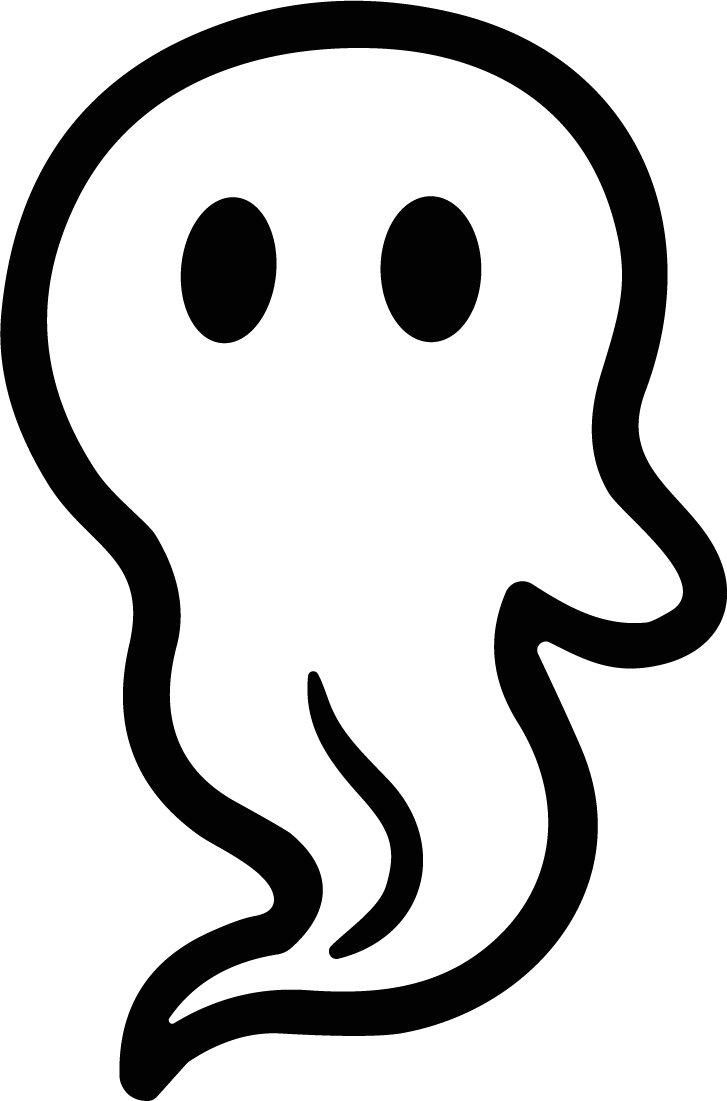 Ghost SVG Wispy Outline Vector - Image 1