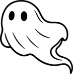 Ghost SVG Playful Spooky Vector