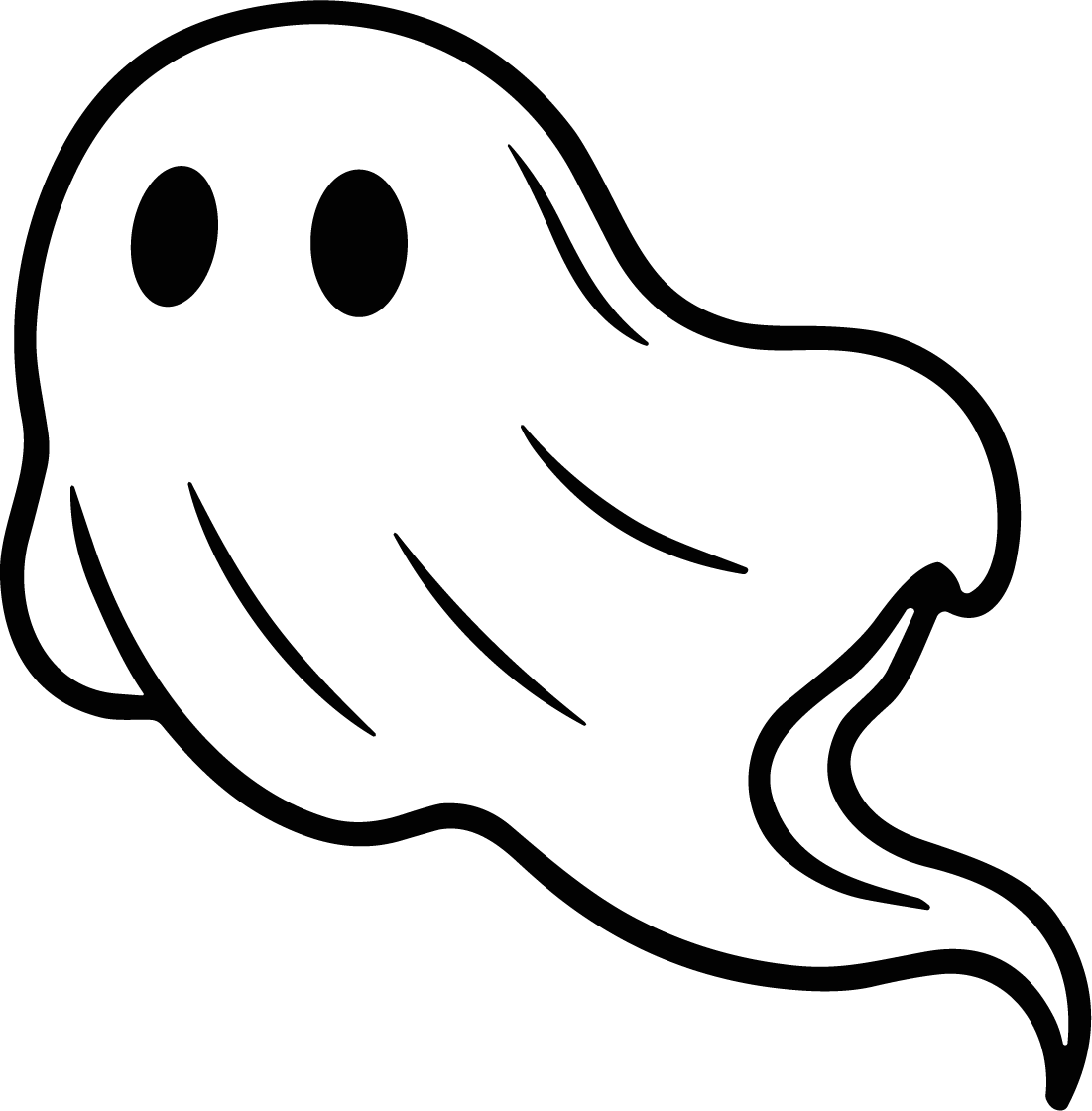 Ghost SVG Playful Spooky Vector - Image 1