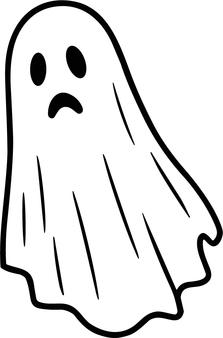 Ghost SVG Spooky Sad Vector - Image 1