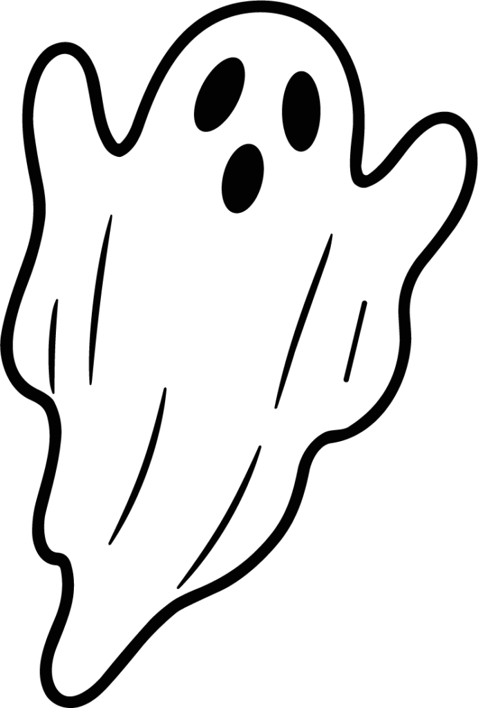 Ghost Character SVG Spooky Outline Vector