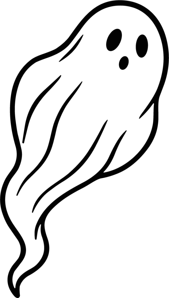 Ghost Character SVG Spooky Outline Vector