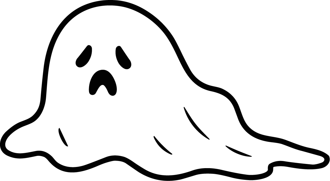Ghost Character SVG Spooky Melting Vector - Image 1