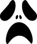 Ghost Face SVG Spooky Silhouette Vector