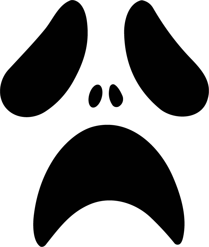 Ghost Face SVG Spooky Silhouette Vector