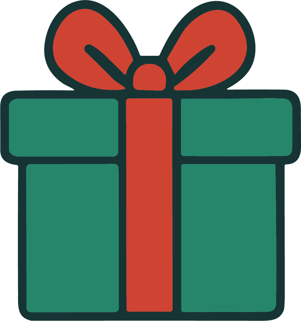 Gift Box SVG Festive Wrapped Vector - Image 1