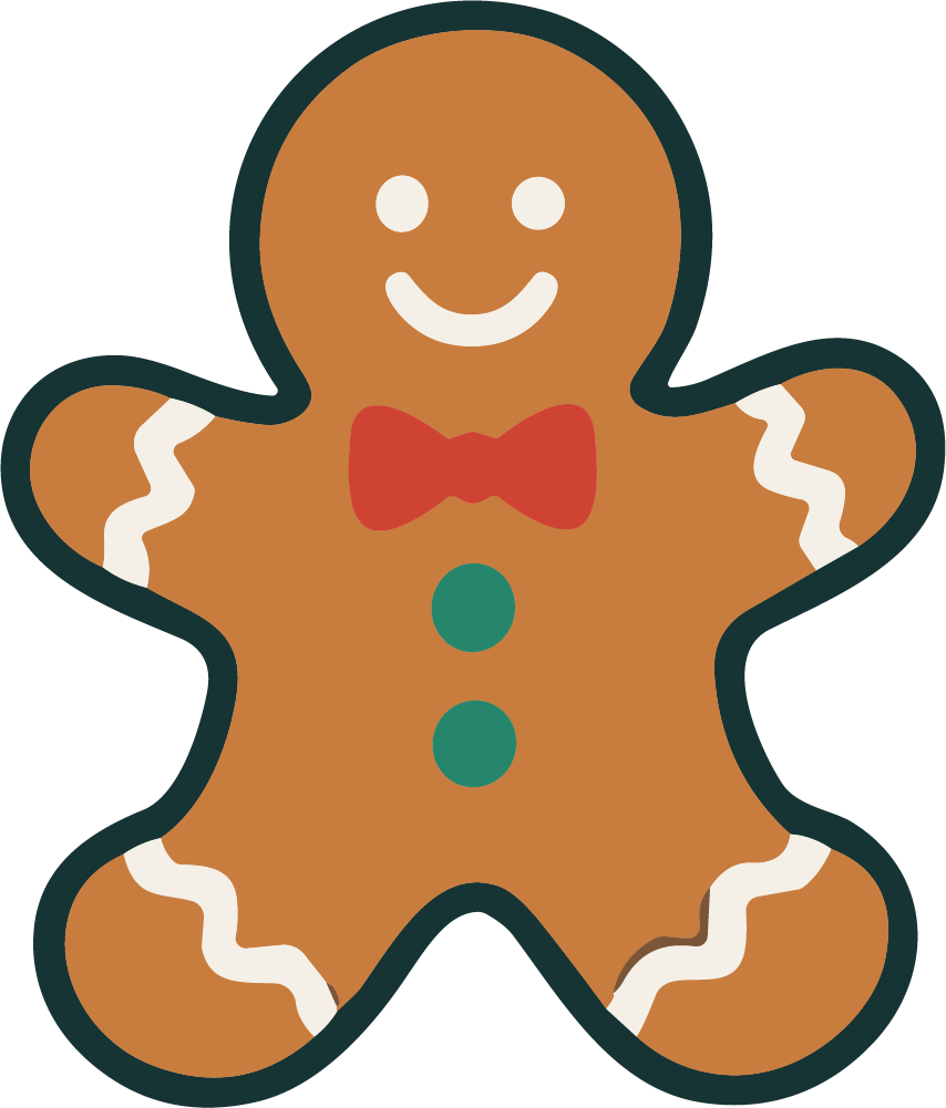 Gingerbread Man SVG Cheerful Cookie Vector