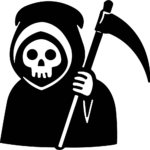 Grim Reaper SVG Eerie Silhouette Vector