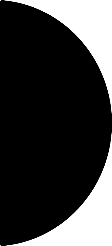 Half Circle SVG Bold Silhouette Vector