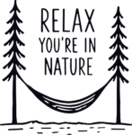 Hammock Between Trees SVG Rustic Camp Vibes Vector