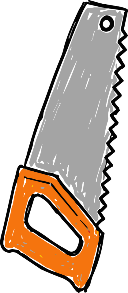 Hand Saw SVG Sketchy Toolbox Vector