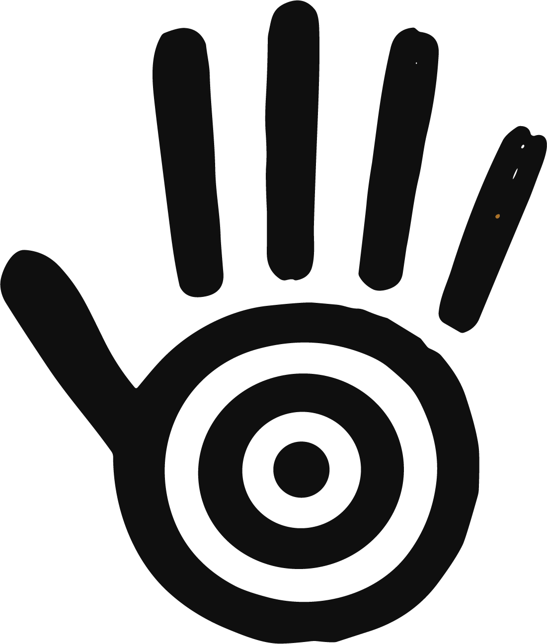 Handprint Target SVG Tribal Motif Vector - Image 1