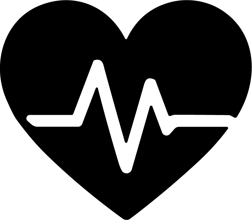 Heartbeat Heart SVG Pulse Icon Vector
