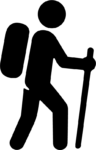 Hiker Silhouette SVG Trail Trekking Vector