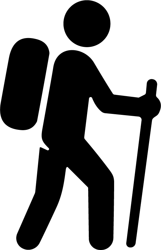 Hiker Silhouette SVG Trail Trekking Vector