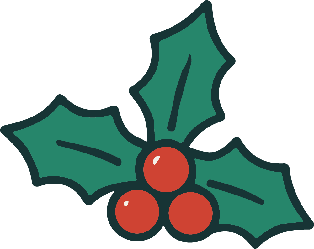 Holly Berries SVG Festive Sprig Vector