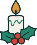Holly Candle SVG Festive Glow Vector