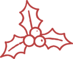 Holly Leaves SVG Festive Outline Vector
