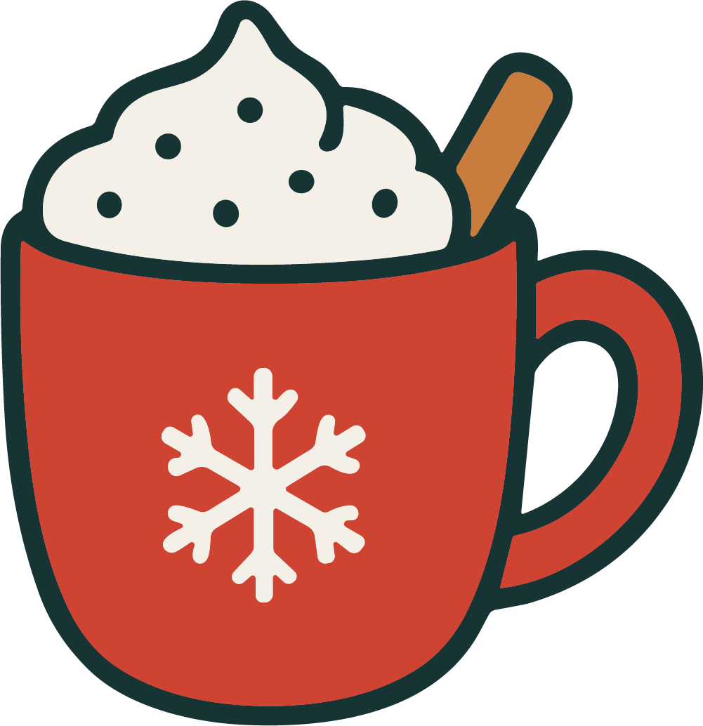 Hot Chocolate Mug SVG Cozy Holiday Vector - Image 1