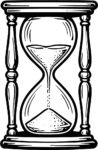 Hourglass SVG Detailed Ink Sketch Vector