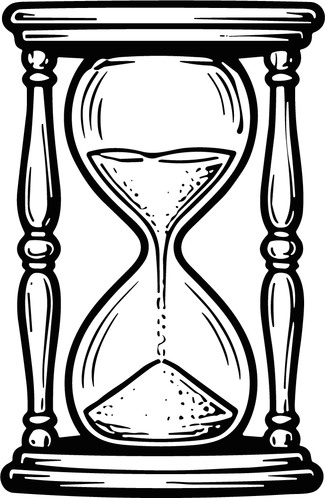 Hourglass SVG Detailed Ink Sketch Vector